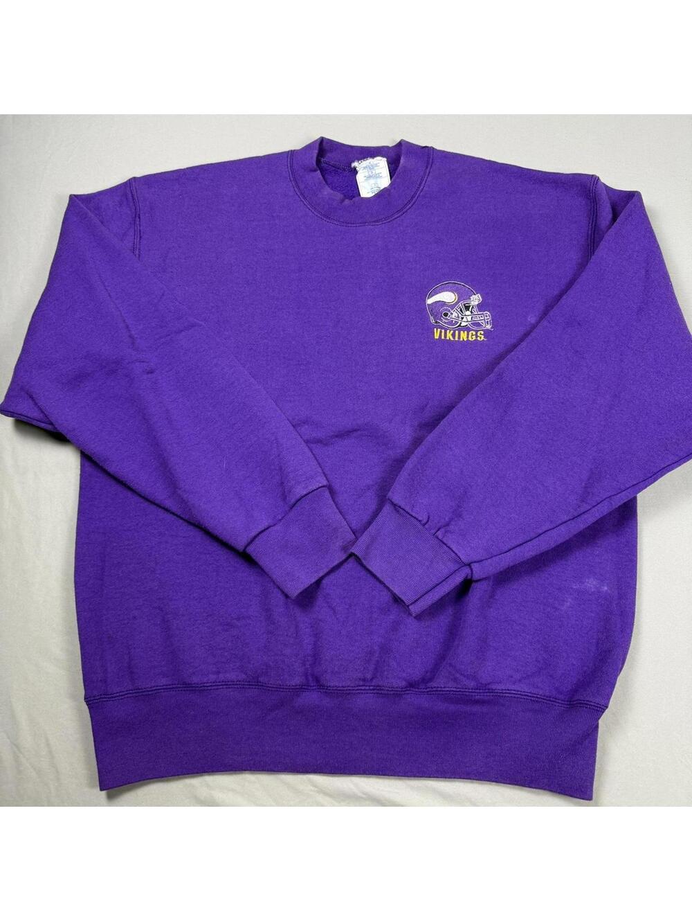 Vintage Vikings NFL Purple Sweater w/ Distressing/Fade